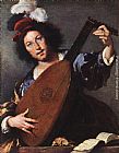 Bernardo Strozzi Famous Paintings - Lute Player